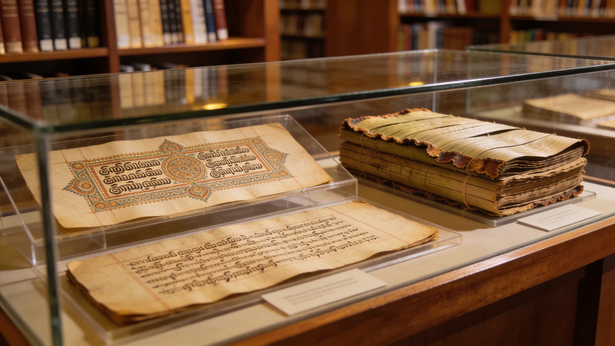 Banaras Hindu University Central Library Exhibits rare Tamil books and Palm-leaf manuscripts in Kashi Tamil Sangam